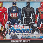 Marvel Avengers Endgame Titan Hero Series 12" Action Figures Captain America, Iron Spider, Black Panther, and Iron Man (4 Action Figures)
