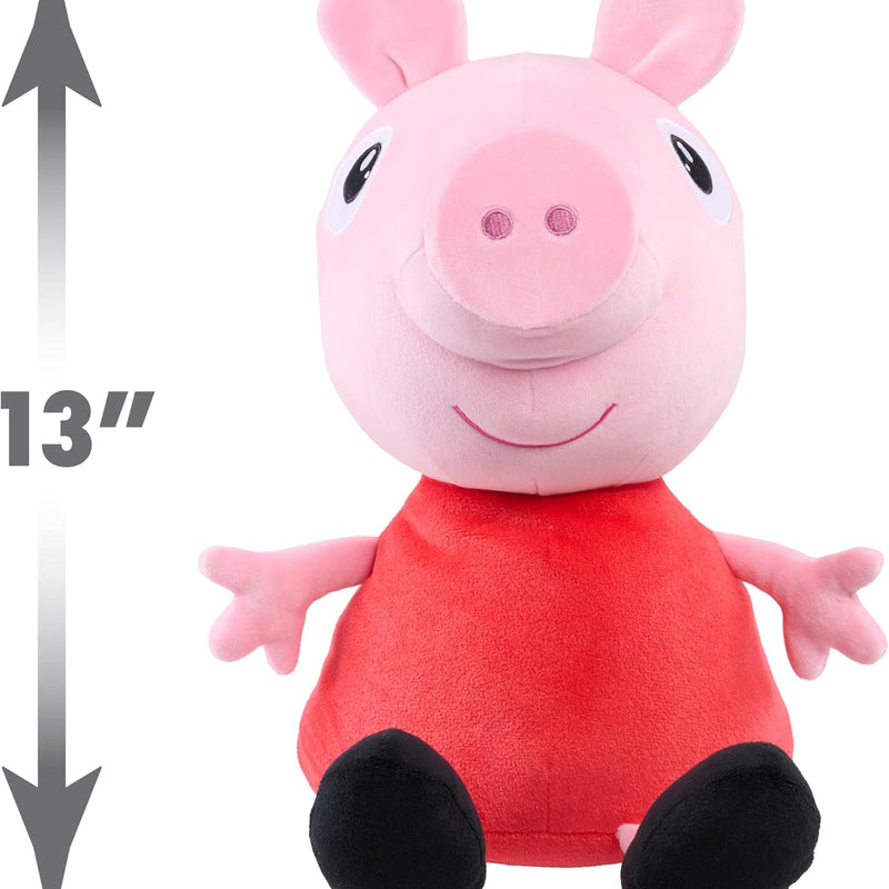Peppa Pig 2 lb Weighted Large Plush, 12-inch Stuffed Animal, Kids Toys for Ages 2 Up by Just Play