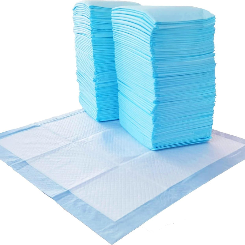 Amazon Basics Scented Dog and Puppy Potty Training Pee Pads, 5-Layer Leak-Proof Super Absorbent with Quick-Dry Surface, Regular Size 22 x 22 Inch, Blue, 150 Count