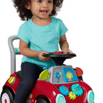 Radio Flyer Busy Buggy, 3-in-1 toddler push walker with 17 sensory activities, 42 lb capacity, ride on toys for 1-3 year olds