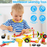 kids tool set toy with drill, stem montessori toys for 3-5 years old boys and girls.