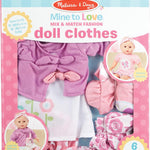 Melissa & Doug Mine to Love Mix & Match Fashion Doll Clothes for 12”-18” Dolls (6 pcs)