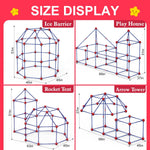 Original fort building kit for kids, STEM construction toys, 140 pieces, creative set for indoor and outdoor activities
