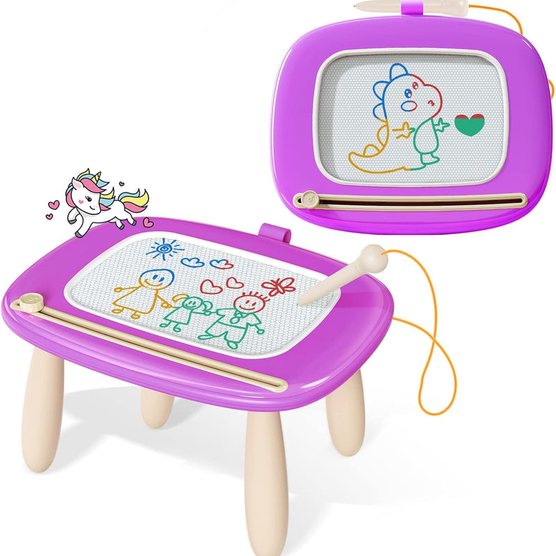 Toddler Girl Toys - Kikidex Magnetic Drawing Board, 1-2 Year Old, Light Blue, Doodle Board Pad Learning and Educational Toys