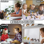 Minaso 12-Pc Mini Animal Action Figures, Collectible Toys for Kids, Perfect for Cake Toppers & Desktop Decorations