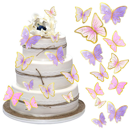 60Pcs Butterfly Cupcake Toppers: Vibrant 3D Decorations for Cakes, Desserts, and Parties