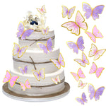 60Pcs Butterfly Cupcake Toppers: Vibrant 3D Decorations for Cakes, Desserts, and Parties