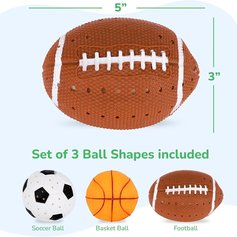 ArtCreativity Pool Toys for Toddlers 1-3, Splash Sports Balls Water Toys, 3 Different Athletic Water Ball Designs Include Football, Basketball & Soccer Ball, Spongy Pool & Bath Toys for Kids Ages 4-8