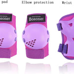 BOSONER Kids/Youth Knee Pads Elbow Pads Wrist Guards Set - Protective Gear for Roller Skates, Cycling, and Scooter Riding