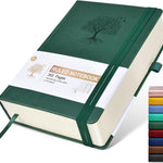 Lined Journal Notebook -365 Pages A5 Thick Journals for Writing Ruled Notebook, Hardcover Leather Journal for Women Men Daily Journal Notebook for Work, Note Taking, 100Gsm Lined Paper( 5.75'' X 8.38'' Green)