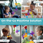 BUNMO Bath Toys Suction - Connect, Build, Create - Toddler Sensory Toys - Fine Motor Skills