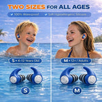 Waterproof Swimming Ear Plugs for Adults Kids, 3 Pairs Reusable Silicone | Reusable swim earplugs for pools, surfing, diving, showering and water sports, Keep Water Out and Ear Protection