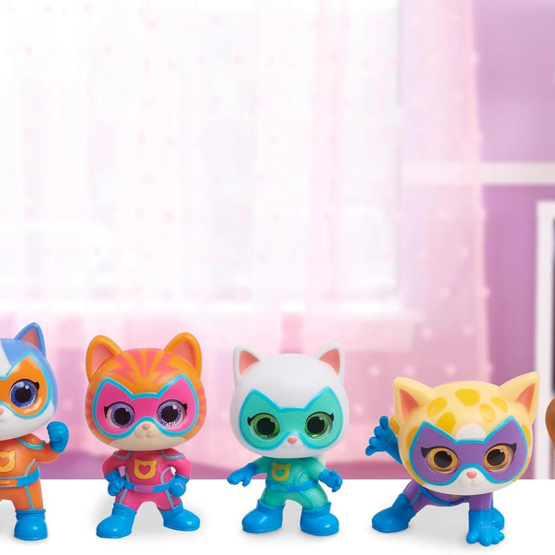 Disney Junior SuperKitties Hero Squad 5-Piece Figure Set, Kids Toys for Ages 3 Up by Just Play