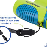 Vibrant green blue kids binoculars with sticker book and shockproof design for children aged 3+ years