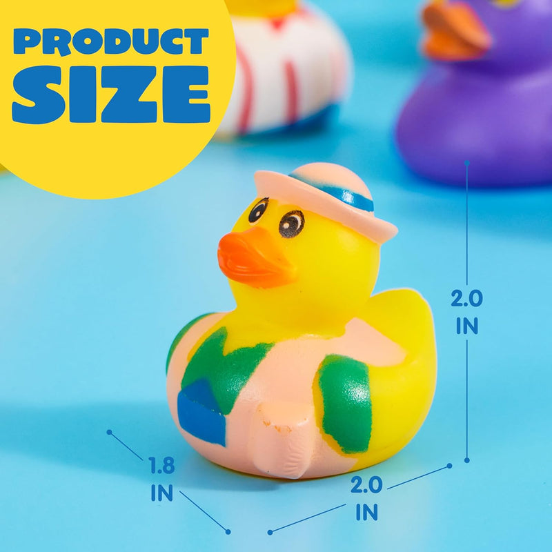JOYIN 30 Pcs Rubber Ducks - Assorted Designs for Toddler Bath Time, Pool Parties, and Birthday Favors