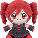 Collectible Pink Drill Twin Tail Girl Plush 22cm, Cute Anime Plush Character with 3D Twin-Drill Hair, Red and Black Outfit Figure Stuffed, Soft Anime Plushie Pillow Gift for Fans & Collectors