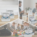 Flushable Wipes Dispenser Compatible with Cottonelle, Wipe Holder for Bathroom with Leak-Proof, Baby Wipes Container Diaper Wipe Dispenser for Home, Office, Cars