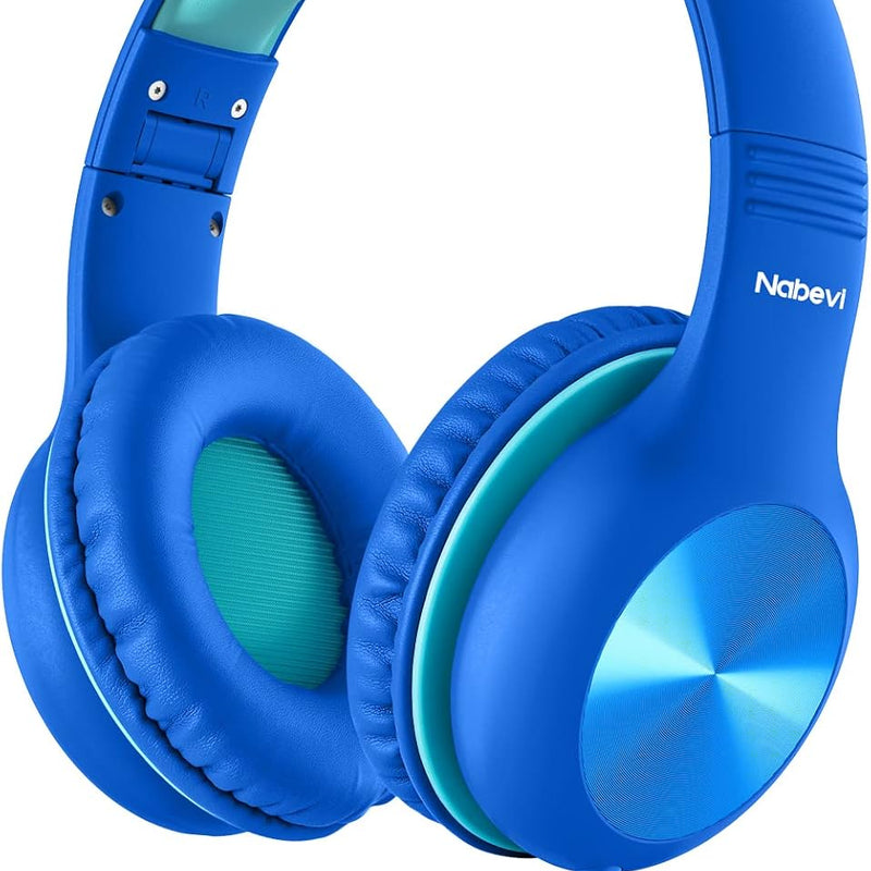 Nabevi Kids Headphones with Cord, Over-Ear Headphones for Kids with Microphone, 85/94dB Volume Limit, Headset for Kid Boys Girls with Shareport, Wired Toddler Headphone for School/Tablet/iPad/Travel