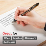 Sooez 40 Pack Bulk Pens Ballpoint, Smooth Writing Pens with Soft Grip, Retractable Black Ink Pens, Medium Point 1.0mm Pen for Journaling, Ballpoint Pen Office Supplies for Nurse, Server, Note Taking
