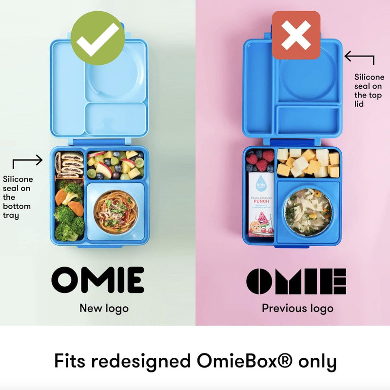 OmieBox (2 pack) Leakproof Dips Containers To Go, Salad Dressing Container, Condiment Container with Lids - Food Safe Silicone - 4 ounces (Blue/Lime)