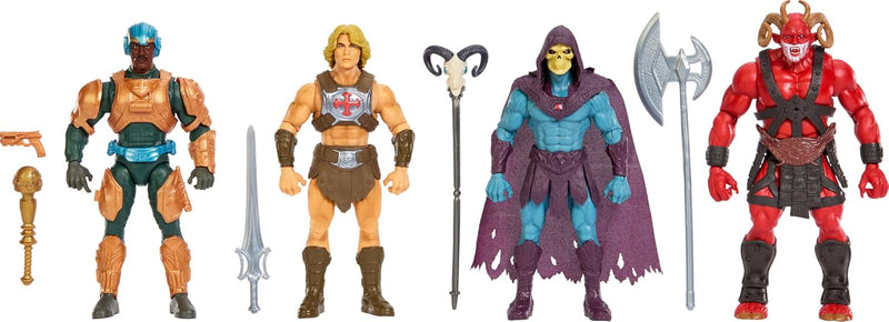 ​Masters of the Universe Action Figure Toy 4 Pack, 5.5 Inch 2026 Movie Accurate with 1 Exclusive, 14 Posable Joints, Galitzine Elba Björnsson