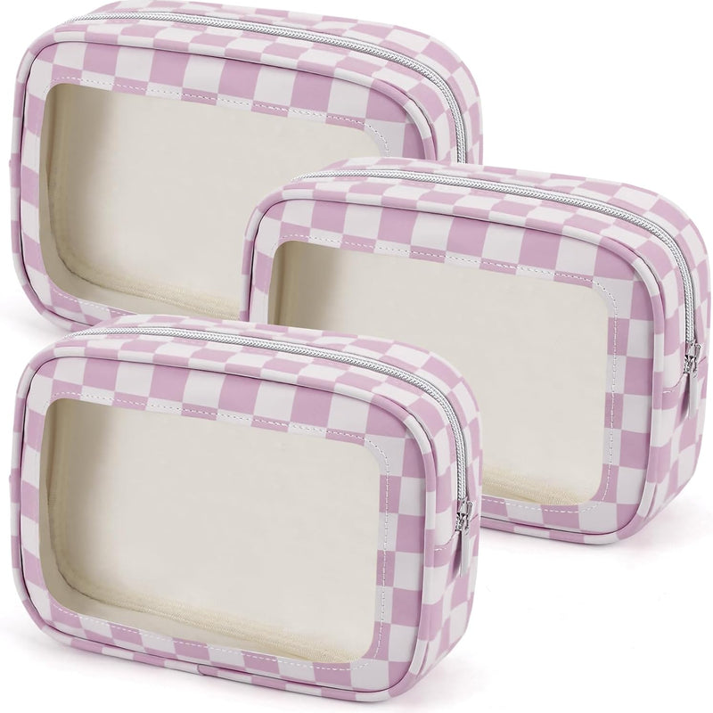 YOPCDJ 5PCS Diaper Bag Organizer Pouch Set, TSA Approved Toiletry Bag，Clear Waterproof TPU Makeup Bag Set Travel Organizer Bags for Women and Kids