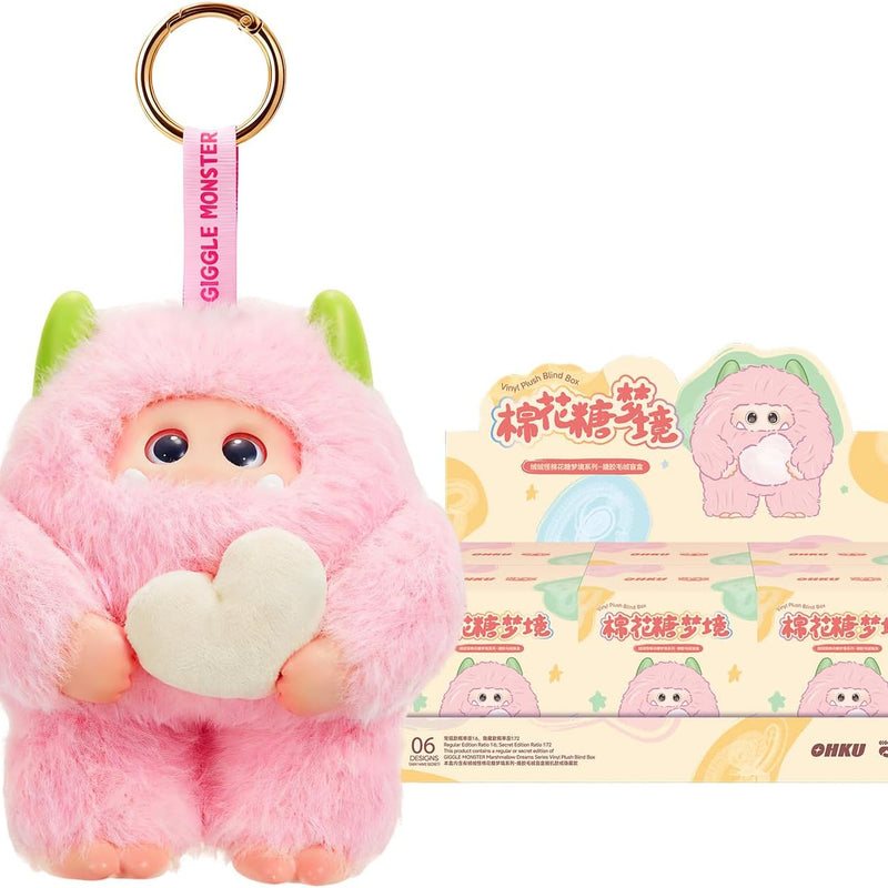 Giggle Monster Marshmallow Dreams Series Vinyl Plush Blind Box Random Design Action Figures Collectible Toys Home Decorations Holiday Birthday Gifts (Single)