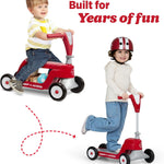 Radio Flyer Scoot 2 Scooter - 2-in-1 Ride-On and 4-Wheel Scooter for Kids Ages 1-4