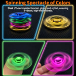 Fidget Toys Adults 5 Pack,Electroplated Metal Fidget Spinner Stress Reducer,High Speed 3-5 Min Quite Spins,Fidgets for Adults & Teens & Kids Age 6+