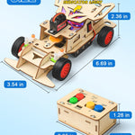 Poraxy STEM Kit for Kids, Remote Control Car with 160ft Range and Auto-Centering Steering