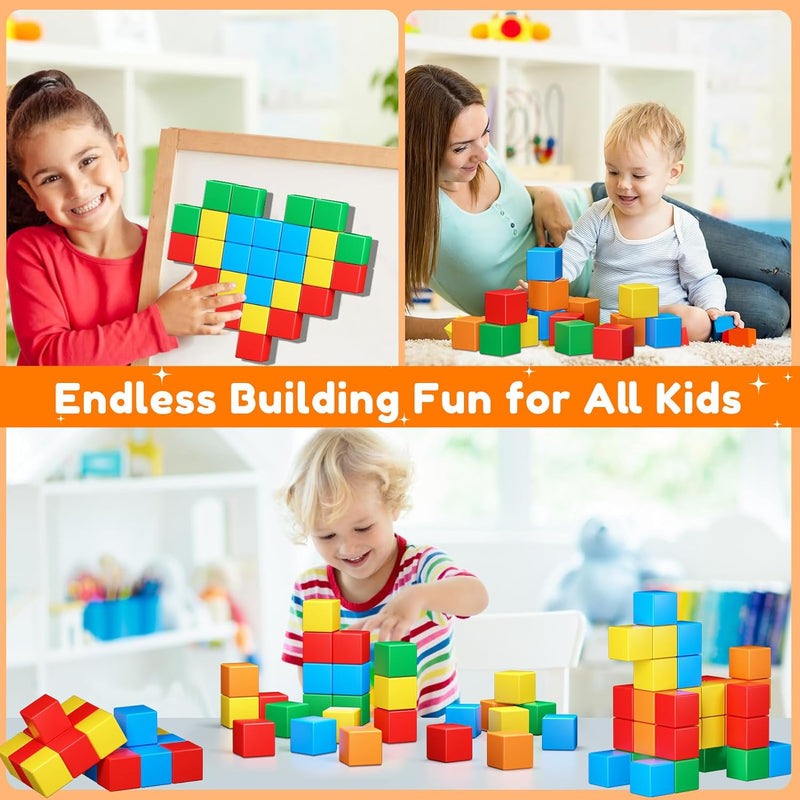 32PCS Magnetic Building Blocks for Toddlers Age 3-5, STEM Educational Sensory Toys for Kids Ages 3-8