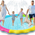 Jasonwell Splash Pad Sprinkler for Kids 60" Splash Play Mat Outdoor Water Toys Inflatable Splash Pad Baby Toddler Pool Boys Girls Children Outside Backyard Dog Sprinkler Pool for Age 1 2 3 4 5 6 7 8 9