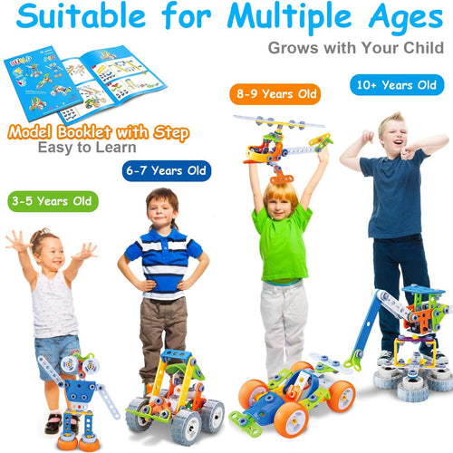 10 in 1 STEM Toys for 4 5 6 7 8+ Year Old Boy Girl Birthday Gifts Building Toys Stem Kits Activities for Kids Ages 4-8 5-7 6-8 Educational Learning Boy Toys Age 3-5 4-6 8-10 Engineering Creative Games
