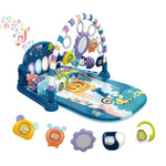 dearlomum Baby Play Mat Gym with Lights, Music & 5 Sensory Toys for Newborns 0-12 Months (Pink)