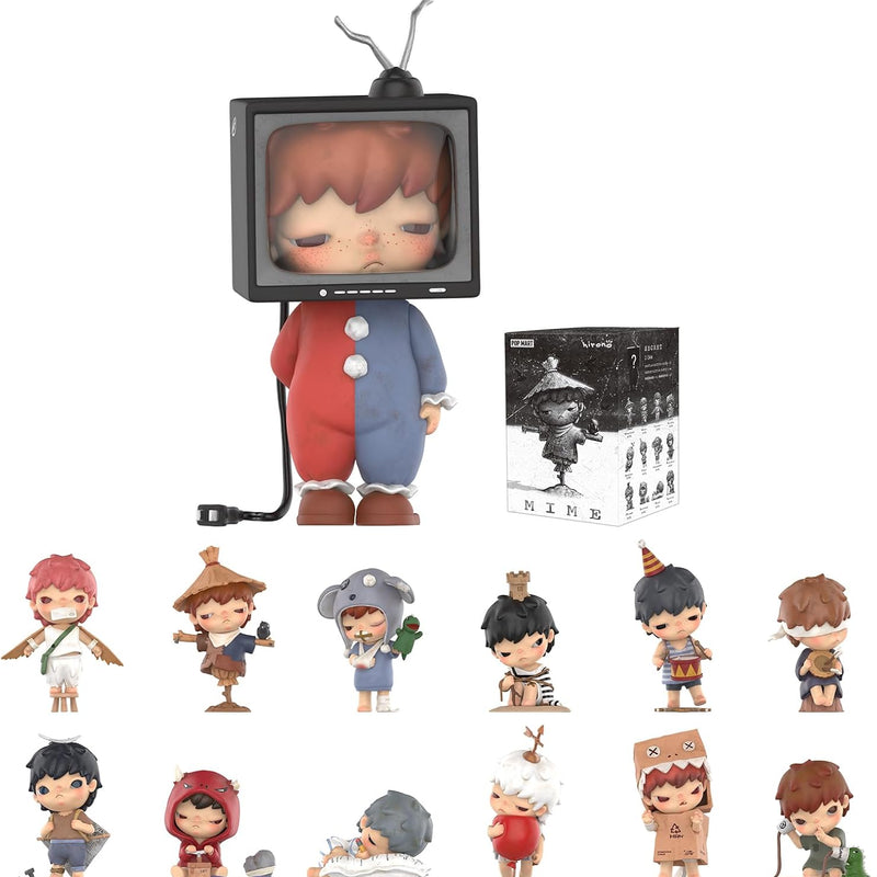 POP MART Hirono Mime Series Figures, Hirono Blind Box Figures, Random Design Action Figures Collectible Toys Home Decorations, Holiday Birthday Gifts for Girls and Boys, Single Box