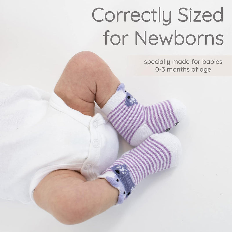 ZIRI & ZANE Baby Sock Gift Set - Unisex Newborn Gifts for Baby Showers | 7 Unique Pairs - Gender Neutral - Cute & Funny Baby Gifts - Baby Boy & Girl Registry Search Idea - Newborn Clothes Essentials
