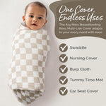 Itzy Ritzy Breastfeeding Boss Multi-Use Baby Wrap & Cover (Checkerboard)