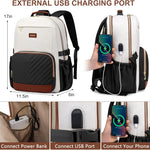 Laptop Backpack for Women Bookbag: 15.6 inch Work School Backpacks with Pouch Pocket for Large Capacity Cup & USB Charger College Book Bag Travel Business Nurse Teacher Bookbags Anti-theft Back Pack