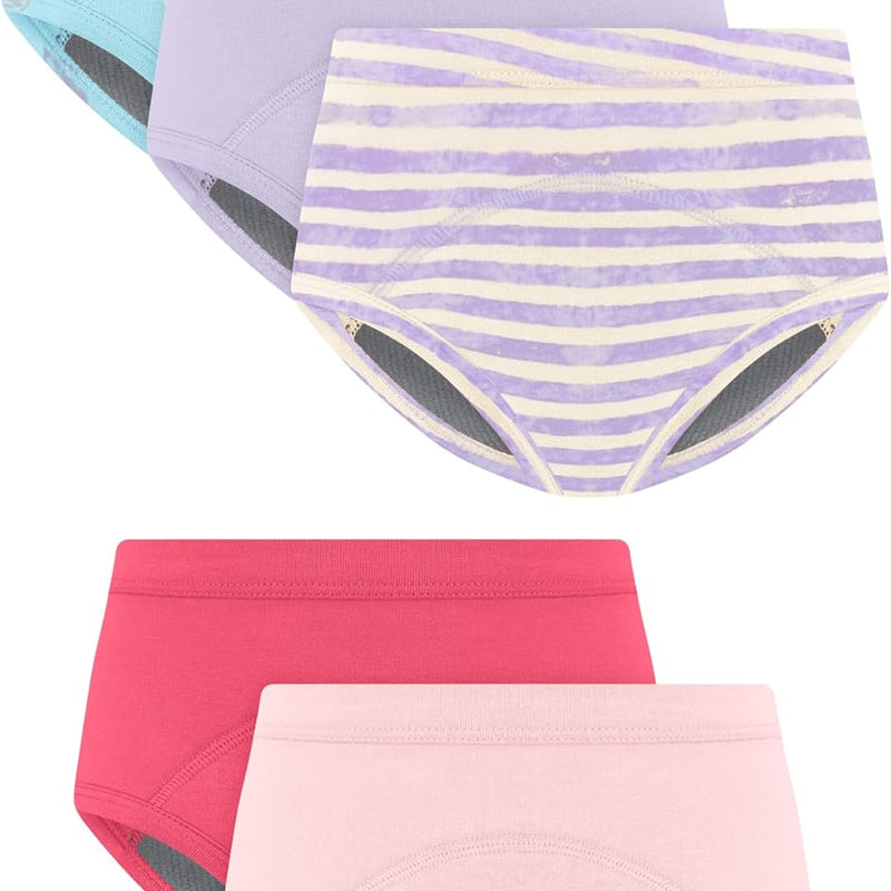 Hanes Toddler Girls' Potty Trainer Brief, Moisture-Wicking Panty, Odor Protection Potty Trainer Underwear, 6-Pack