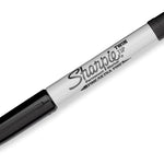 Sharpie Twin Tip Permanent Markers, Fine and Ultra Fine, Black, 12 Count