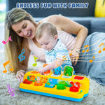 montessori pop up animal toys with music & light ages 1-2 years