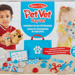Melissa & Doug Examine and Treat Pet Vet Play Set, 24-Piece Animal Doctor Playset with Dog & Cat Plushies