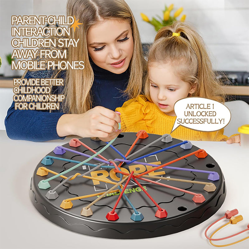lartoys Rope Untangling Puzzle Game, Educational Strategy Board Game for Kids & Adults, Family Travel Party Games with Multi-Level Challenges, Gifts for All Ages