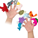 Sealive Soft Plush Animal Finger Puppets for Toddlers 1-3, Educational Storytelling Hand Puppet Set, Comfortable Fit for Kids & Adults, Ideal for Early Learning & Interactive Play.