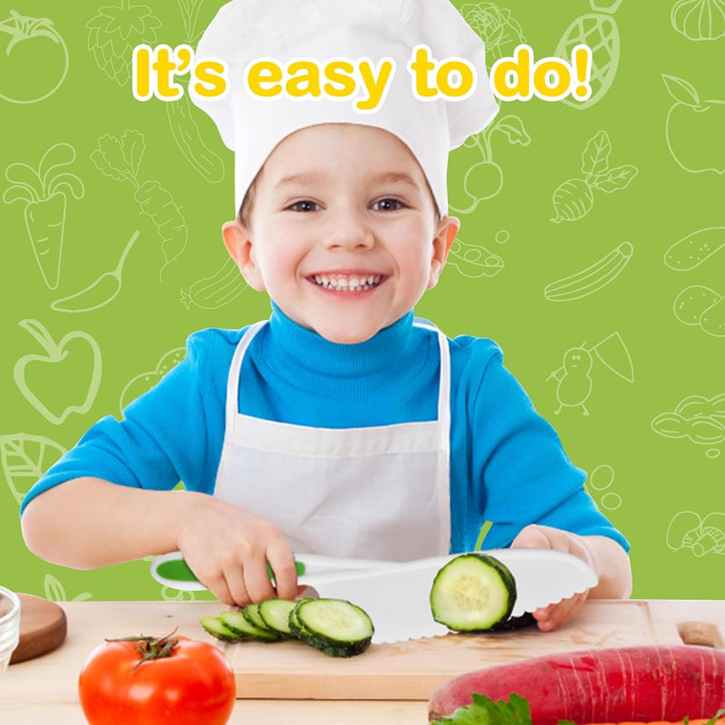 Montessori kitchen toys for toddlers, 15PCS cooking set with real knife, kids safe cooking sets, Easter gifts for kids