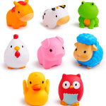 Munchkin Baby Bath Toy Squirts, 8-Pack of Ocean-Themed Water Squirters for Babies & Toddlers