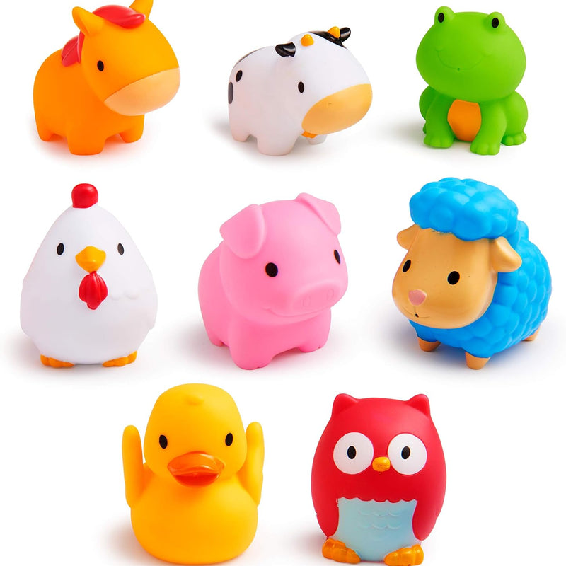 Munchkin Baby Bath Toy Squirts, 8-Pack of Ocean-Themed Water Squirters for Babies & Toddlers