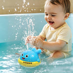 Whale Bath Toys, Toddler Pool Toys for 1 2 3 Year Old Boy, Light Up Baby Bath Toys for Kids Ages 1-3, Bathtub Fountain Water Toys for Toddlers Girl & Boy Gifts