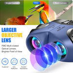Let's Go! Kids Binoculars 8X Shockproof with Safety Eyepieces Compact Design