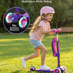 Gotrax KS3 Kids Kick Scooter with LED Lighted Wheels and Adjustable Height Handlebars